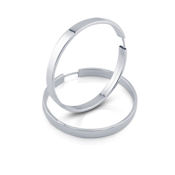 silver earrings hollow 112740
