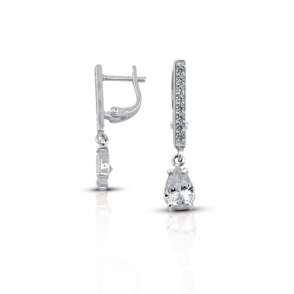 Silver Earings with stones 139326