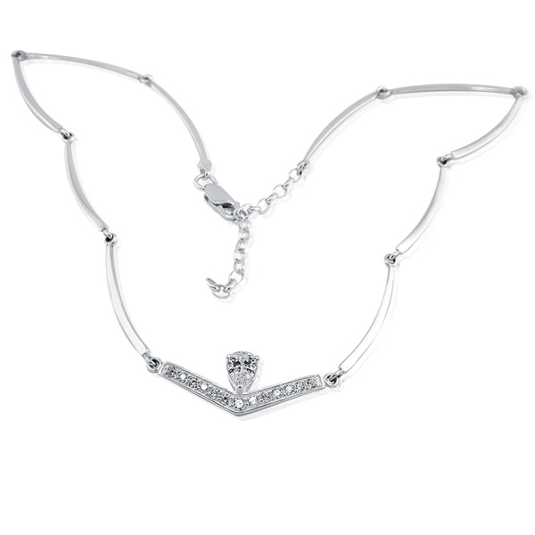 Silver necklace 701326