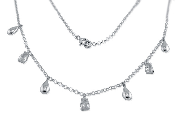 Silver necklace 701324