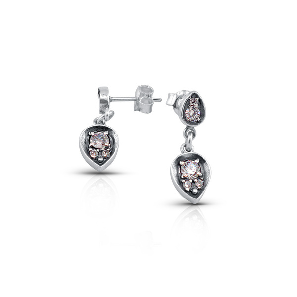 Silver Earings with stones 139330