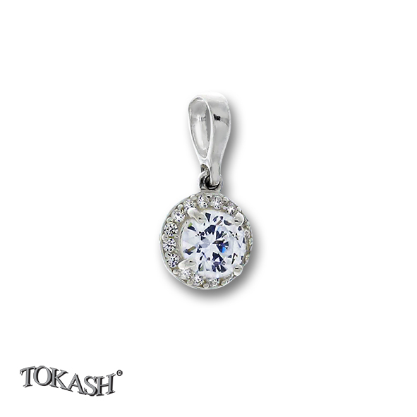 silver pendant stone 186256