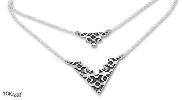 Silver necklace 701226