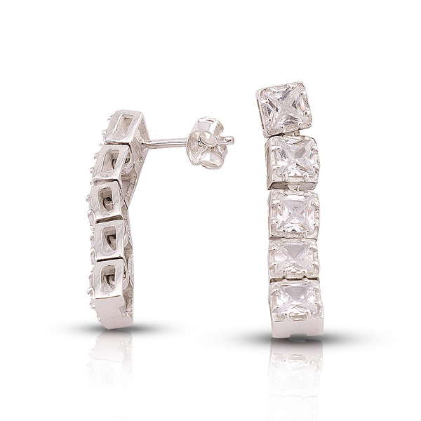 Silver Earings with stones 140390