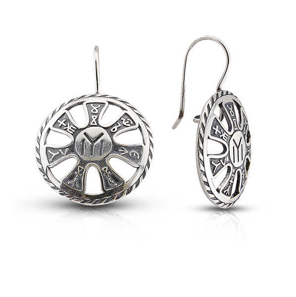Silver Earings stone 131392