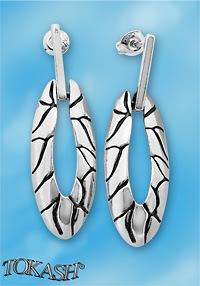 Silver Earings stones 136007