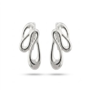 Silver earrings without stones - Silver Earings stones - 132355