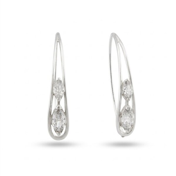 silver earrings 121671