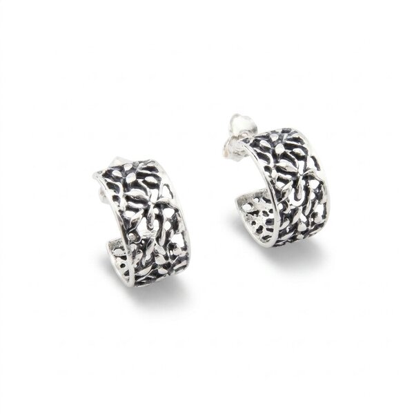 Silver Earings stone 131030
