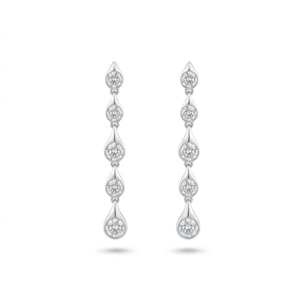 Silver Earings stones 137652