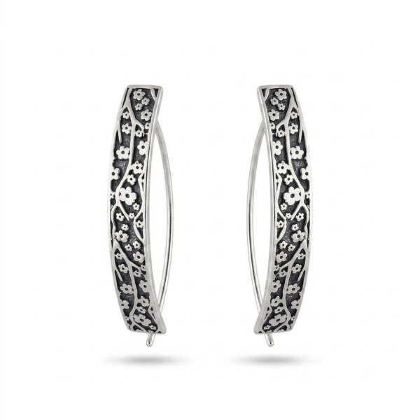 Silver Earings stones 136232