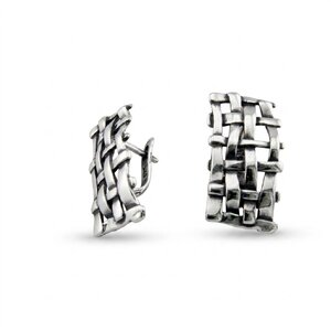 Silver earrings without stones - Silver Earings stones - 136158