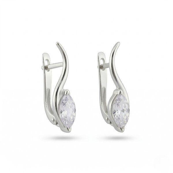 silver earrings 114657