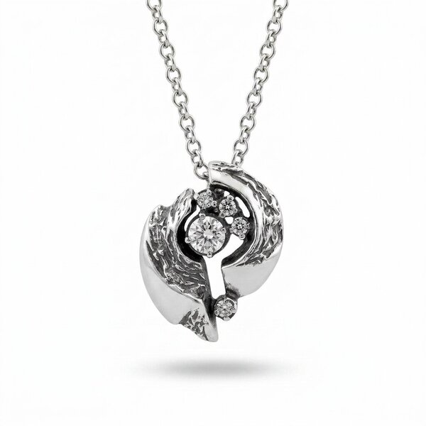 silver pendant stone 176100