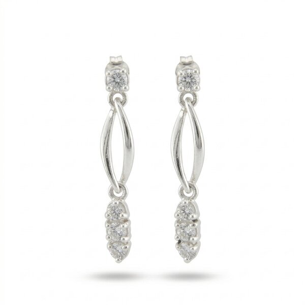 silver earrings 139545