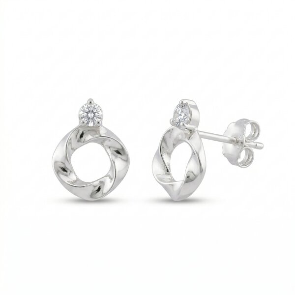 silver earrings 114631