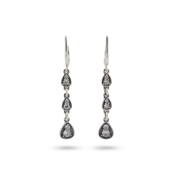 Silver Earings stones 137329
