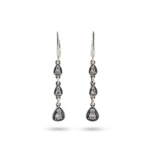 Silver Earings stones 137329