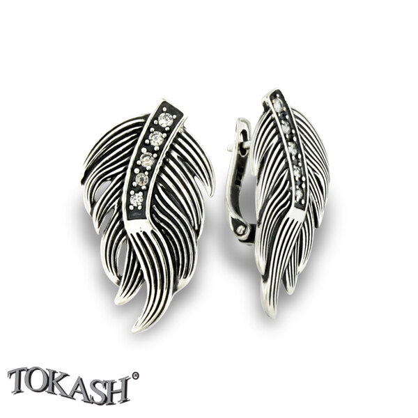 Silver Earings stones 137716