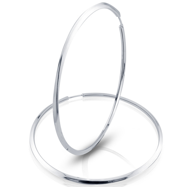 silver earrings hollow 112675