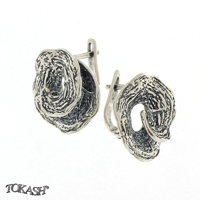 Silver Earings stones 136093
