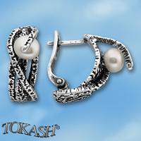 Earrings with pearls 115949