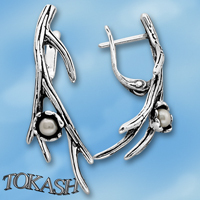 Earrings with pearls 115952