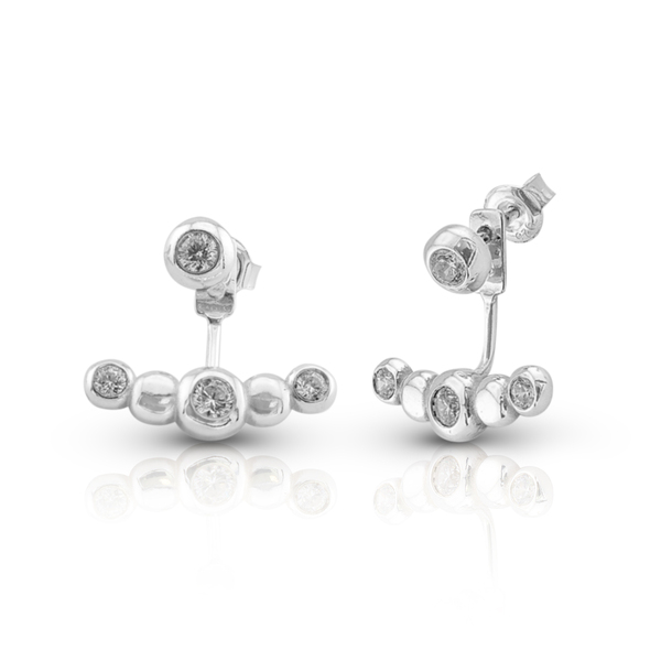 Silver Earings with stones 139462