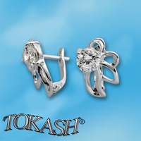 Silver Earings with stone 121894