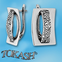 Silver Earings stones 136920