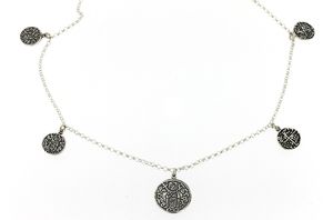 Silver necklace 701313