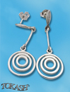 Silver Earings stones 133839