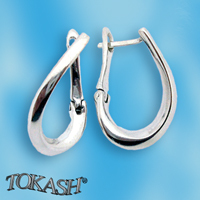 Silver Earings stones 133099