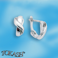 Silver Earings stones 133059