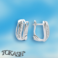 Silver Earings stones 138980