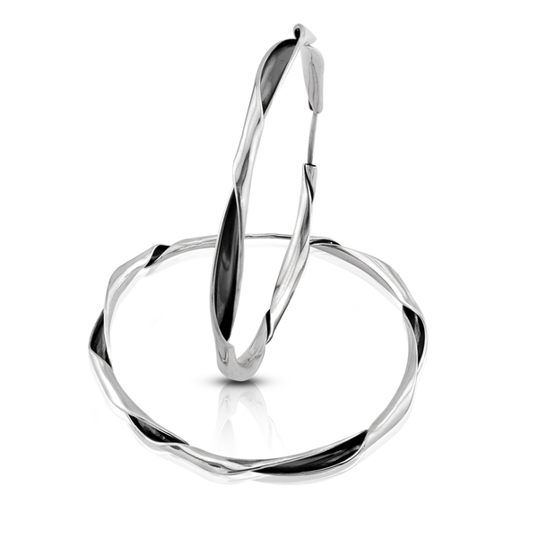 silver earrings hollow 401073