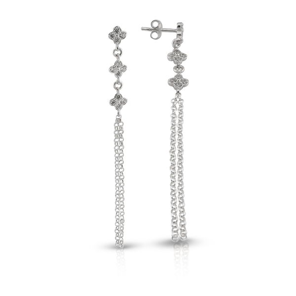 Silver Earings stones 137436