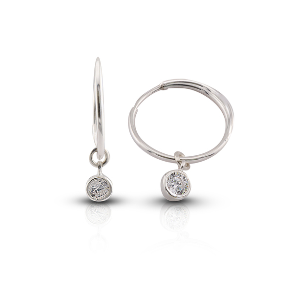 Silver Earings with stone 114440