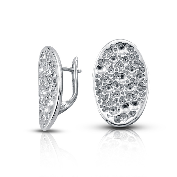 Silver Earings stones 136374