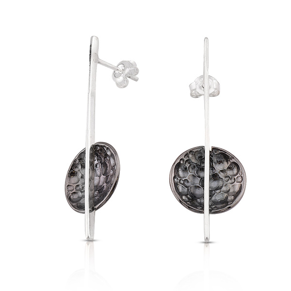 Silver Earings stones 128091