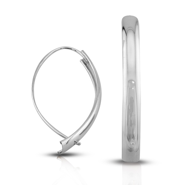 silver earrings hollow 401061
