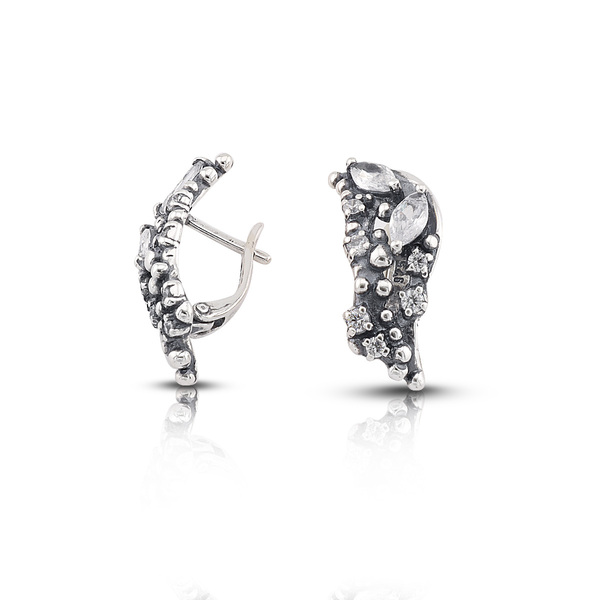 Silver Earings stones 137337