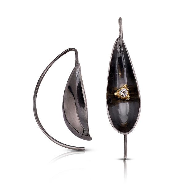 Silver Earings with stones 128095
