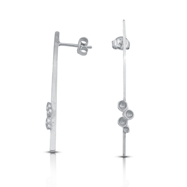 Silver Earings stones 133373