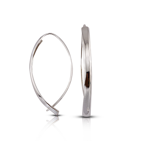 silver earrings hollow 401062