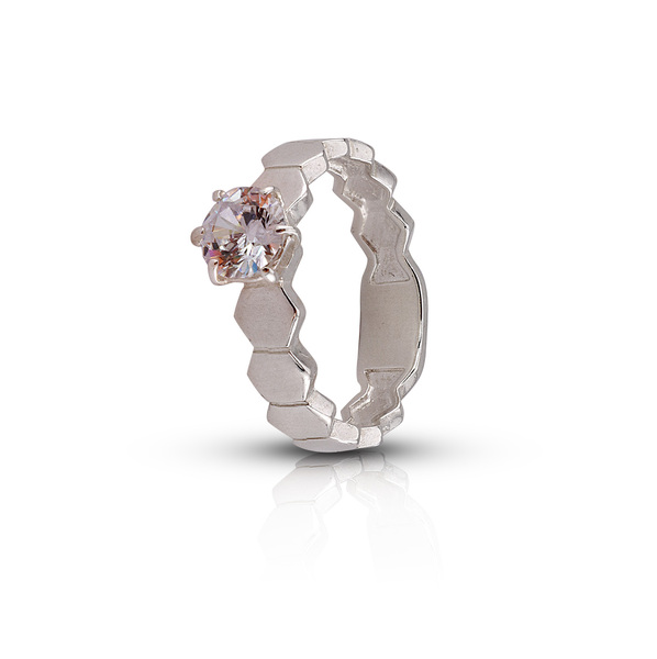 Silver ring with stone 1596363