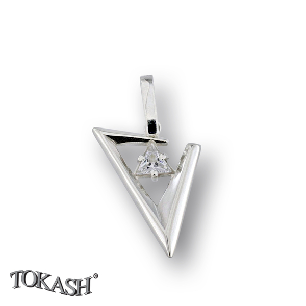 silver pendant stone 184691