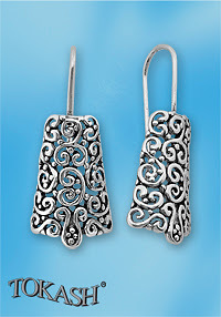 Silver Earings stones 133033