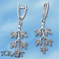 Silver Earings stones 137957
