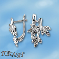 Silver Earings with stones 139957